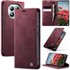 FMPCUON Cover per Redmi Note 15 Pro Plus 5G Custodia in Pelle Premium Flip Case Vino rosso Antiurto, Portafoglio, RFID Blocking, Carta Fessura, Supporto Stand