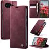 FMPCUON Cover per Google Pixel 10A Custodia in Pelle Premium Flip Case Vino rosso Antiurto, Portafoglio, RFID Blocking, Carta Fessura, Supporto Stand