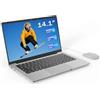 PINSTONE Notebook Portatile 14,1" | Celeron N4000 Dual-Core, 6GB RAM, 128GB SSD, 1366 X 768 UHD, Design Senza Ventola, Wi-Fi & Bluetooth, Mouse Incluso