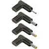 NGS BUD-AC - Confezione da 4 spine USB-C per la ricarica di laptop Acer - Ricarica rapida Compatibilità USB PD, 100 W, design ad angolo retto, portatile e compatto