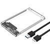 DELALO Enclosure per dischi rigidi 2,5 pollici - Alloggiamento esterno per SATA SSD & HDD - USB 3.0 con supporto UASP - Compatibile con Windows, Mac OS e Linux