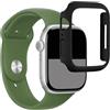 REY Cover in Gel TPU Trasparente per Apple Watch Series 10 42MM - Series 11 42MM, Nera, Ultra Sottile 0,33 mm, Morbido Flessibile, Custodia Silicone