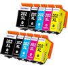 SINOPRINT 10 Pack 202XL Multipack Compatibile per Epson 202XL Cartucce d'inchiostro per Epson Expression Premium XP-6000 XP-6005 XP-6001 XP-6100 XP-6105(2 Nero 2 Foto Nero 2 Ciano 2 Magenta 2 Giallo)