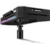 JPudinor Supporto GPU regolabile - Nero S (26-50 mm), supporto magnetico per scheda grafica con cuscinetti in silicone, supporto anti-sbalzo per alloggiamento ATX/ITX