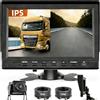 Hikity DVR Kit Doppio 1080P Telecamera Retromarcia per Auto con Monitor 7 Pollici IPS Visione Notturna IP68 Impermeabile Telecamera Posteriore Avviso di Angolo Cieco per Campeggio Auto Caravan Camion 12-36V