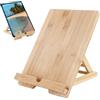 Generico Supporto Tablet - Legno 24,8x18,5x5,3cm | Porta Tablet | Portalibri Pieghevole in Legno | Reposo Lettura con Foro Ricarica per Scrivania, Cucina, Studio e Visione Senza Mani