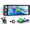 Hodozzy 【DAB+】Hodozzy Autoradio 1 Din con CarPlay Wireless, Schermo da 6,86 Pollici, Bluetooth, Android Auto/RDS/FM/WLAN/GPS/EQ/USB e Telecamera Posteriore.