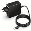 KBPRZ 65W Caricatore USB C Type C Alimentatore PC Portatile per Macbook Pro/Air,Lenovo Thinkpad, HP, Asus, Acer, Huawei Matebook, Xiaomi Air, Samsung Caricabatterie