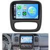 Roinvou 4+64G Schermo Autoradio per Opel Vivaro B/Renault Trafic/Fiat Talento/Nissan NV300 CarPlay Android Auto, 9'' Incell Touchscreen Android 15 Stereo Auto GPS Bluetooth EQ WIFI RDS FM SWC