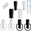 YIMATEECO Protezione per cavo di ricarica, 8 pezzi, 2 in 1, in silicone, avvolgicavo per IPone, Micro-USB, anti-rottura, colore nero e bianco