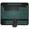 Qien BaiSei Tappetino per mouse da gioco, con tavola periodica degli elementi, rettangolare, dimensioni 25 x 20 cm