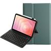 YKWXSC Custodia Tastiera per Samsung Galaxy Tab S11 Tablet 11 Pollici SM-X730/X736B, QWERTY Staccabile con Collegamento Bluetooth Tastiera, Verde