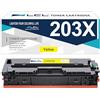 LCL CF542X Giallo Cartucce di Toner Compatibile per HP 203A 203X CF542A | CF542X Compatible per HP Color Laserjet Pro M254dw M254dn M254nw MFP M281fdw M281fdn M281cdw M280nw(1-pack)