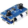 Coolwell Binocular Camera Base Board Designed For Raspberry Pi Compute Module 4(CM4) Lite/eMMC Variants,with Interface Expander Board & FFC Cable