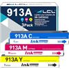 LCL 913A Cartucce d'inchiostro Compatibile per HP 913A F6T77AE F6T79AE F6T78AE per PageWide 352dw mfp 377dw Pro 452dn 452dw 452dwt 477dn 477dw 477dwt 552dw 577dw 577z Managed MFP P57750dw(3-Pack, CMY)