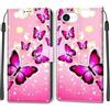 KENHONER Cover Compatibile con iPhone 17e, Premium Pelle PU Portafoglio Flip Libro Custodia per iPhone 16e [Protezione Completa] - Farfalla
