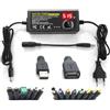 aixi-SHS Adattatore da 100-240 V a 3 V a 24 V DC, 3 A Max 72 W Adattatore universale Alimentazione con 16 punte, USB, Type-C, DC5521, Convertitore AC/DC per dispositivi elettronici, LED Stripes