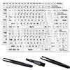 Lechengjia 2 Kit Adesivi Tastiera,English Keyboard Stickers, Adatto A Tutte Le Tastiere Per Computer,Tastiere Per Computer Portatili Con Pinzette E Pennello Per La Pulizia(US Layout, Bianco Lucido)