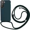Keteen Cover per Samsung Galaxy S22 Plus con Collana Custodia con Cordino TPU Corda Silicone Case Bumper Regolabile Staccabile Shock Absorption Antiscivolo Custodia Galaxy S22 Plus, verde scuro