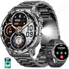 SLOKSFil Smartwatch Uomo con 1000mAh, Orologio Intelligente Fitness con Chiamate Bluetooth, 1.7 Militari Smart Watch Tracker 110+ Modalità Sportive Cardiofrequenzimetro Sonno per Android iOS (Acciaio Nero)