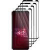 GMUJIAO [4 Pack] Compatibile con ASUS ROG Phone 6 per Pellicola Prottetiva,Pellicola Protettiva AntiGraffio,Vetro Temperato Premium[Durezza 9H]-Nero