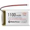 YELUFT 1 batteria ricaricabile ai polimeri di litio da 3,7 V, 1100 mAh, 1S 1C, con piastra di protezione e connettore Micro JST 1.25, per scheda di sviluppo ESP32