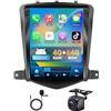 Hodozzy 4GB+64GB Android Autoradio per Chevrolet Cruze J300 2009-2014 Carplay Android Auto Wireless, 9,7 Pollici Touch Screen Auto Stereo 2 Din GPS Navi WiFi, Bluetooth DSP, FM/RDS Radio+ Retrocamera