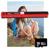 AOZBZ Scanner Per Documenti Portatile, 900 Dpi, Scanner di Immagini USB A4 a Colori, Scanner Portatile Per Foto, Scansione Pratica (Micro Bisogno di Schede SD/TF) (Rosso)