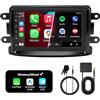 FLUXEONS Autoradio Doppio DIN con Schermo per Dacia Logan, Duster e Renault Captur, Wireless CarPlay e Android Auto, Display Touch da 7, 4GB+64GB, Bluetooth 5GHz WiFi DAB+ FM AUX GPS