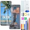 H&LYCYJ Display per Samsung Galaxy S20 Plus 4G OLED G985 G985F G985F/DS - Kit di ricambio per schermo LCD (nero con cornice, supporto per impronte digitali