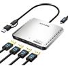 WAVLINK Display esteso USB 3.0 da USB-C a Quad Displayport con PD da 85 W, adattatore DisplayLink 4 DP 4K 120 Hz per Mac M1/M2/M3/M4 o Windows, compatibile con il nuovo MacBook Neo