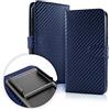 Generico Custodia (UNIVERSALE) Compatibile con ASUS ZENFONE 3 ZE520KL Z017D Z017DA Z017DB 5.2 Cover CASE flip LIBRO con gancio INTERNO PROTEZIONE ANTIURTO antigraffio PORTAFOGLIO (Blu)