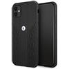CG MOBILE BMW BMHCN61RSPPK - Custodia per iPhone 11 6,1, in pelle, con fori curvi, colore: Nero