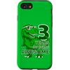COOL DINOSAUR BIRTHDAY DESIGNS AND OUTFI Custodia per iPhone SE (2020) / 7/8 DINOSAURIO 3 ANNI DI ESSERE AMAZANTE DINOSAURIO 3. COMPLEANNO