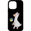 Volleyball animal sport ball fan Hobby f Custodia per iPhone 14 Pro Max Llama gioca a pallavolo
