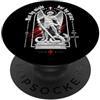 Saint Michael Grace And Valor Sacred Ang Versetto della Bibbia dell'Arcangelo Cristiano Not By Might But By Grace PopSockets PopGrip Adesivo