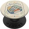 Retro Sardine Tin Evenings Sardine Fish Lover Frutti di mare Vintage Conserve Pesce Art PopSockets PopGrip Adesivo