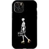 Vintage Roller Skate Skeleton, Skaters G Custodia per iPhone 11 Pro Scheletro di Halloween per pattinaggio a rotelle, anni '80, anni '90 Cool & Funny