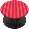 Preppy minimalist Pinstripe Pattern Strisce geometriche a righe corallo rosa caldo strisce preppy carino PopSockets PopGrip Adesivo