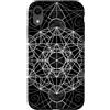 Sacred Geometry Mandala Clothing Custodia per iPhone XR Geometria sacra Metatrons Cube Dot lavoro