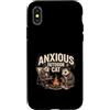 Opossum Camping Humor Camper Custodia per iPhone X/XS Ansioso All'aperto Gatto Campfire Opossum Camping