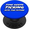 Watch TV Movies & Books on Radio Compute Il tempo continua a battere nel futuro | Music 1970's PopSockets PopGrip Adesivo
