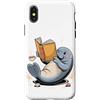 Manatees Manatee Lover Gifts Custodia per iPhone X/XS Bookish Manatee Reading Sea Cow Book Lover