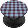 Preposh Borgogna Azzurro Gingham Preppy Estetica Girly Trendy PopSockets PopGrip Adesivo