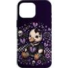 Elder Emo Club Funny Skeleton Design Custodia per iPhone 16 Pro Max Anatra gotica emo animale rotto cuore viola carino