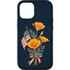 Patriotic USA America Anniversary Pride Custodia per iPhone 12/12 Pro Patriottico floreale Americana Bouquet Bandiera Americana Papavero