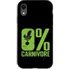 0% carnivore vegan vegetarian meat free Custodia per iPhone XR 0% Carnivoro Vegetariano Vegano A Base Vegetale