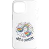 Vibrant Science Wear Custodia per iPhone 16 Pro Max Love Is Chemistry - Fiaschetta a forma di cuore con arcobaleno