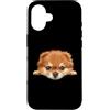 Pomeranian Puppy Lover PS Custodia per iPhone 16 Ritratto del cane del viso del primo piano del cucciolo di Pomerania