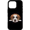 Saint Bernard Puppy Lover PS Custodia per iPhone 16 Pro Ritratto del cane del viso del primo piano del cucciolo di San Bernardo del bambino